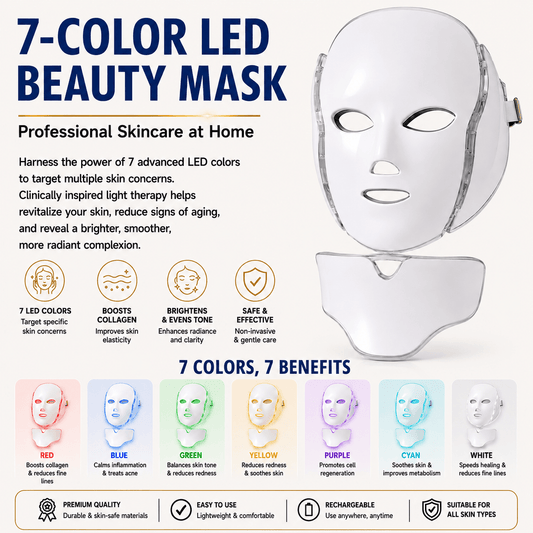 7 - Color LED Beauty Mask - Skin Bliss Shop