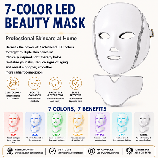 7 - Color LED Beauty Mask - Skin Bliss Shop