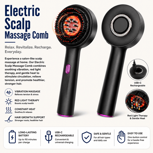 Electric Scalp Massage Comb - Skin Bliss Shop