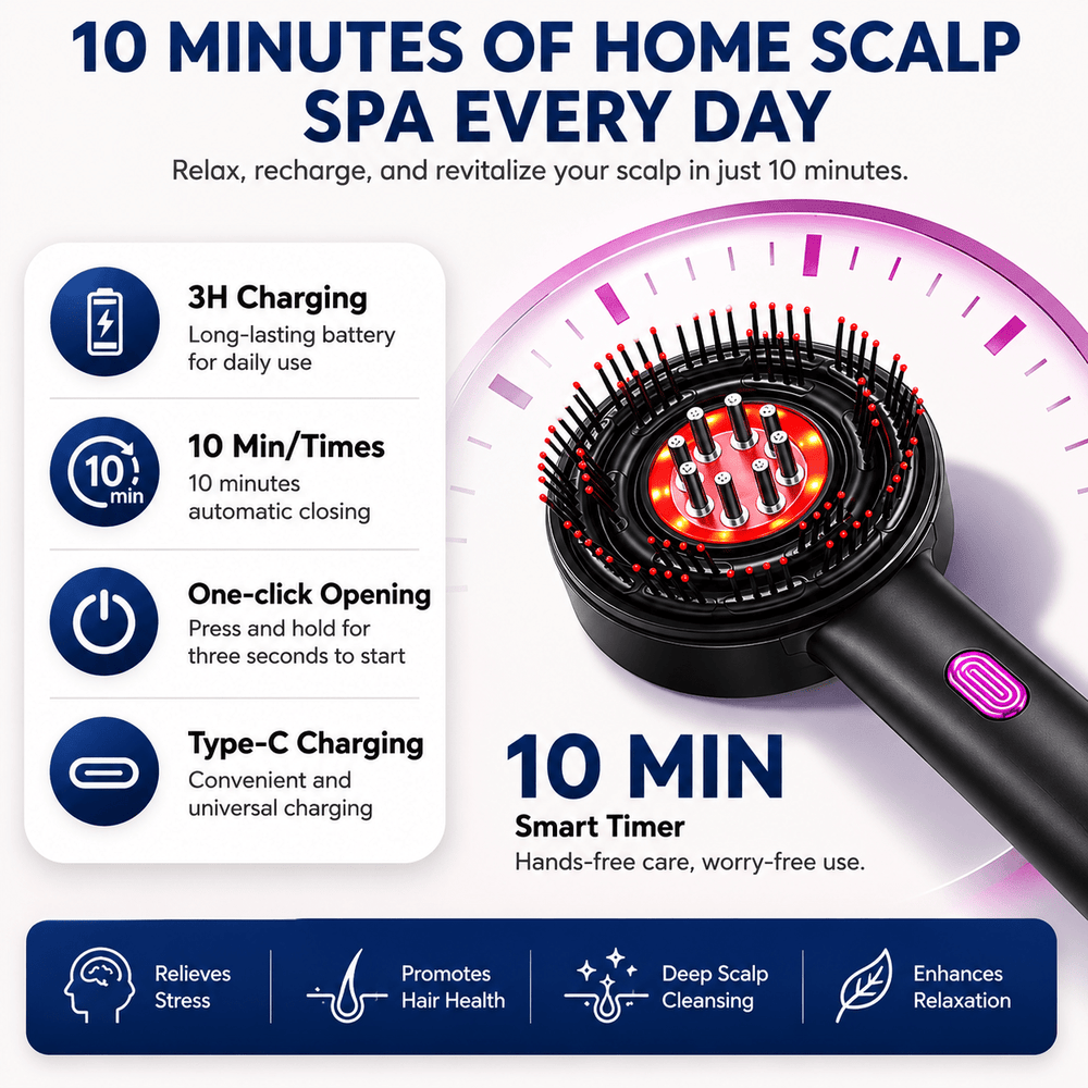 Electric Scalp Massage Comb - Skin Bliss Shop